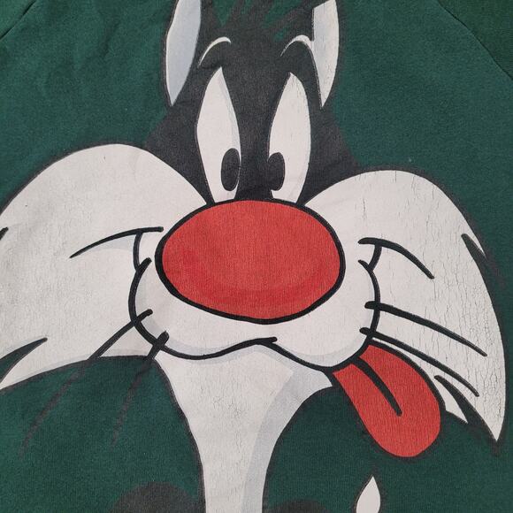 Vintage 1993 Sylvester Sweatshirt Womens Large 21x24 Looney-Tunes - Picture 10 of 14